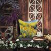 Nebraska Goldenrod in Watercolor Throw Pillow Machine Washable, Indoor Outdoor Decorative Pillow for Couch, Bed or Patio, 18Hx18W