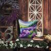 New Hampshire Purple Lilac in Watercolor Throw Pillow Machine Washable, Indoor Outdoor Decorative Pillow for Couch, Bed or Patio, 14Hx14W