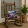 New Hampshire Purple Lilac in Watercolor Throw Pillow Machine Washable, Indoor Outdoor Decorative Pillow for Couch, Bed or Patio, 14Hx14W