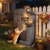 Outdoor fountain, garden fountain with LED lights