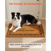 Door Mat, Welcome Doormat for Outdoor Entrance, 29.5" x 17" All-Weather Faux Coir Entryway Mat with Non-Slip Backing