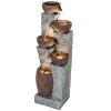 Outdoor fountain, garden fountain with LED lights