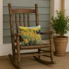 Nebraska Goldenrod in Watercolor Throw Pillow Machine Washable, Indoor Outdoor Decorative Pillow for Couch, Bed or Patio, 14Hx14W