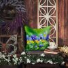 Illinois Violet in Watercolor Throw Pillow Machine Washable, Indoor Outdoor Decorative Pillow for Couch, Bed or Patio, 14Hx14W