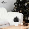 2 Pack Small Black Fake Plants Artificial Potted Plants for Halloween Decor Table Desk Home Office Black Bathroom Decor