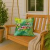 Virginia American Dogwood in Watercolor Throw Pillow Machine Washable, Indoor Outdoor Decorative Pillow for Couch, Bed or Patio, 18Hx18W