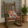 Wyoming Indian Paintbrush in Watercolor Throw Pillow Machine Washable, Indoor Outdoor Decorative Pillow for Couch, Bed or Patio, 14Hx14W