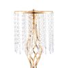 12PCS 49cm/19.3' Tall Crystal Wedding Flower Stand, Metal Wedding Centerpiece Vase