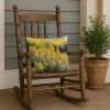 Nebraska Goldenrod in Watercolor Throw Pillow Machine Washable, Indoor Outdoor Decorative Pillow for Couch, Bed or Patio, 18Hx18W