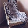 Chinille Knitting Blanket Bed Throw Yarn Baby Bulky Soft Throw for Home Decor Chair Sofa Throw
