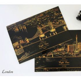 Decorative painting scratch Scraping painting drawing paper world Sightseeing pictures decoration birthday gifts drop shipping (Option: K)