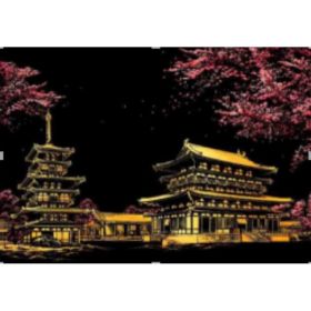 Decorative painting scratch Scraping painting drawing paper world Sightseeing pictures decoration birthday gifts drop shipping (Option: G)