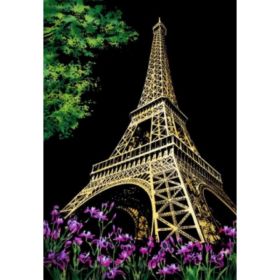 Decorative painting scratch Scraping painting drawing paper world Sightseeing pictures decoration birthday gifts drop shipping (Option: A)
