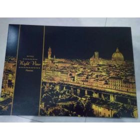 Decorative painting scratch Scraping painting drawing paper world Sightseeing pictures decoration birthday gifts drop shipping (Option: P)