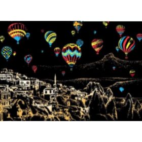 Decorative painting scratch Scraping painting drawing paper world Sightseeing pictures decoration birthday gifts drop shipping (Option: J)