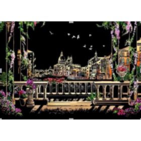 Decorative painting scratch Scraping painting drawing paper world Sightseeing pictures decoration birthday gifts drop shipping (Option: I)