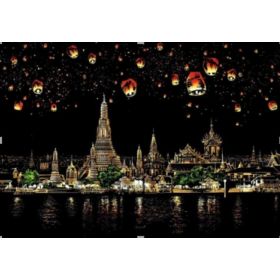 Decorative painting scratch Scraping painting drawing paper world Sightseeing pictures decoration birthday gifts drop shipping (Option: H)