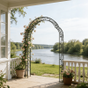 Metal Garden Arch Assemble Freely with 8 Styles Garden Arbor Trellis Climbing Plants Support Rose Arch