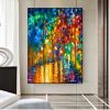 100% Handmade  thick knife landscape modern nordic artwork oil painting for office living room decoration