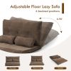 6-Position Adjustable Sleeper Lounge Couch with 2 Pillows