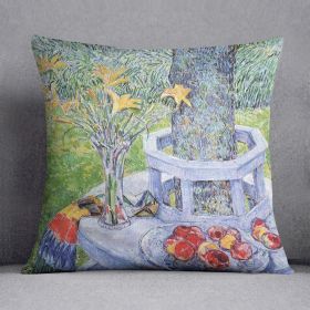 Mrs. Hassams Garten in East Hampton by Hassam Cushion (Insert: Without Insert, size: 20" X 20")